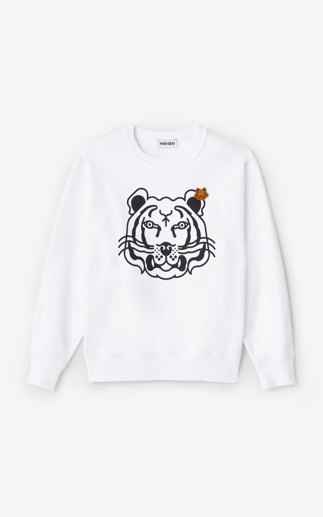 Sweat Kenzo K Tiger Femme Blanche | CWLX-60517